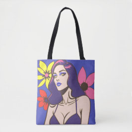 Bolsa Tote Saco de toques de mulher bonito estilo cômico