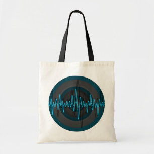 Bolsa Tote Saco de toques de orçamento azul claro e escuro