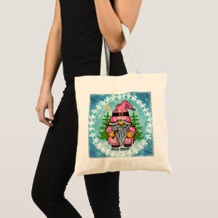 Bolsa Tote Saco de toques de Papais noeis Gnome personalizado
