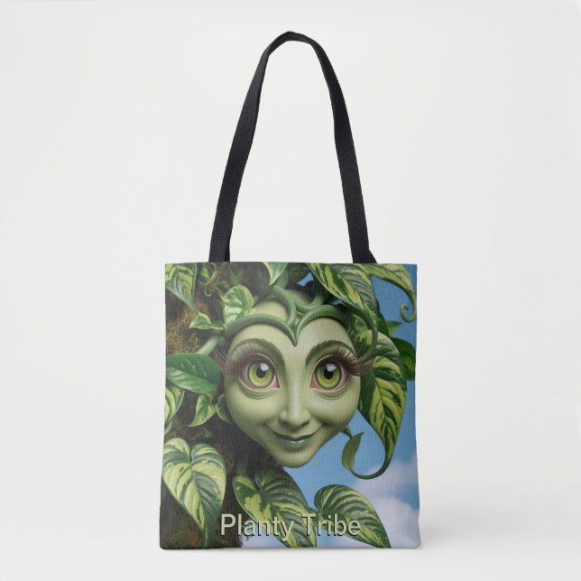 Bolsa Tote Saco de Toques de Planta (Frente)