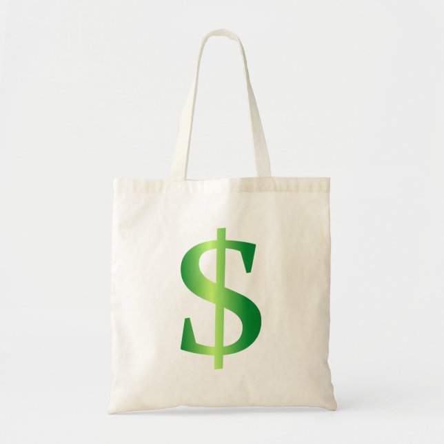 Bolsa Tote Saco de toques de sinal de dólar (Frente)
