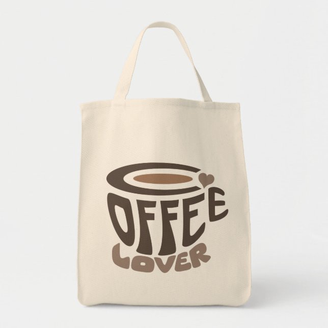 Bolsa Tote Saco de Toques do Café Lover (Frente)