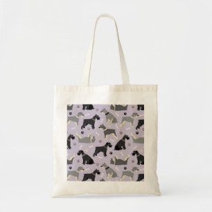 Bolsa Tote Saco de Toques e Patas do Schnauzer