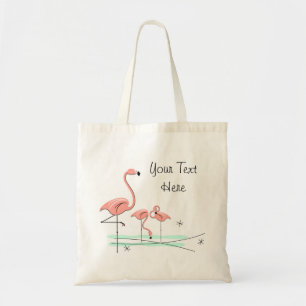 Bolsa Tote Saco de toques Flamingos Trio 4
