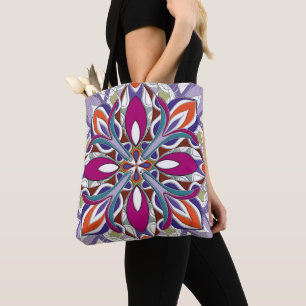 Bolsa Tote Saco de Toques Multicolores Brilhante