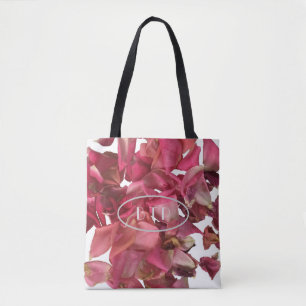 Bolsa Tote Saco de Toques Personalizado Romântico, Rosa-Peta