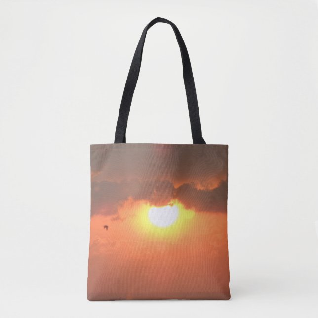 Bolsa Tote Saco de Toques Sunset & Seagull (Frente)