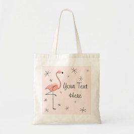 Bolsa Tote Saco de toques "Text", "Flamingo Pink"
