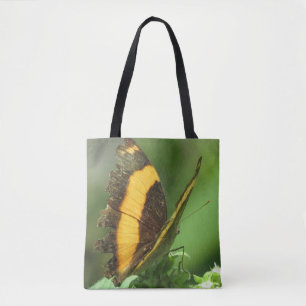 Bolsa Tote Saco de Toques Tropicais Amarelo e Preto