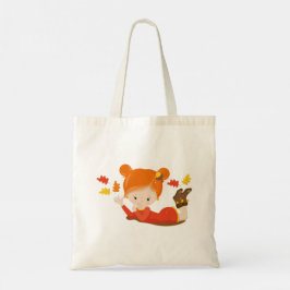 Bolsa Tote Saco de Tota Adorável de Outono Pintado