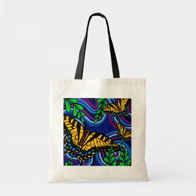 Bolsa Tote Saco de Tota da Borboleta Amarela (Frente)
