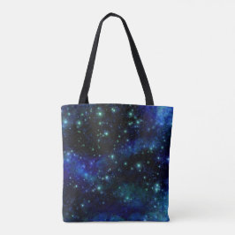 Bolsa Tote Saco de Tota da Galáxia Azul Personalizada