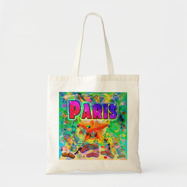 Bolsa Tote Saco de Tota da Hora de Pequim Paris (Frente)