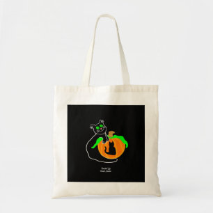 Bolsa Tote Saco de Tota de Abóbora de Gato Preto