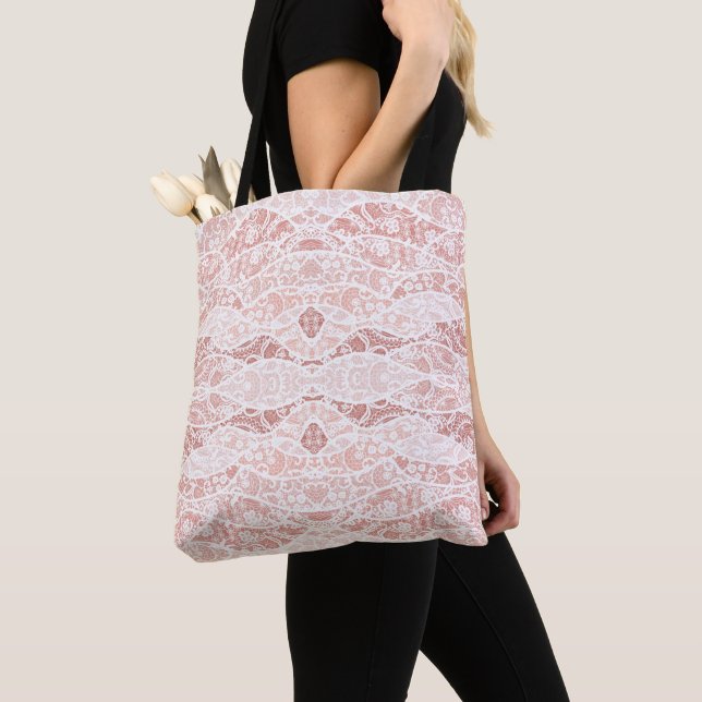 Bolsa Tote Saco de Tota de Arrasto Branco Faux (Close Up)