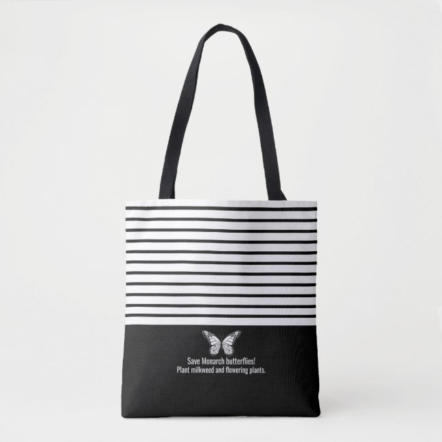 Bolsa Tote Saco de tota de borboleta monarca (Frente)