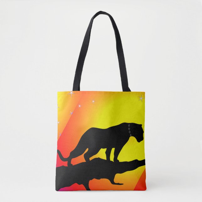 Bolsa Tote Saco de Tota de Pantera Selvagem (Frente)