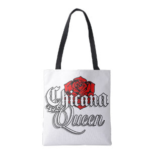 Bolsa Tote Saco de tota de Rosa vermelha Rainha Chicana