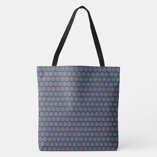 Bolsa Tote Saco de Tota do Círculo Geométrico - Na moda e Ver (Frente)