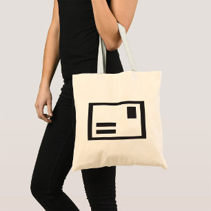 Bolsa Tote Saco de Tota do Envelope Preto
