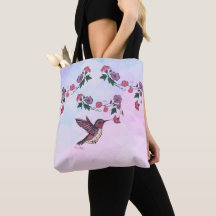 Saco de Tota do Hummingbird e Flores