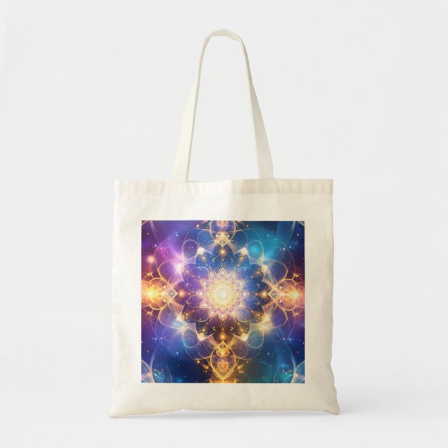 Bolsa Tote Saco de Tota do Lotus Mandala Abstrato (Frente)