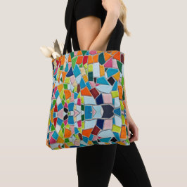 Bolsa Tote Saco de Tota do Mosaico Colorido Terrazzo