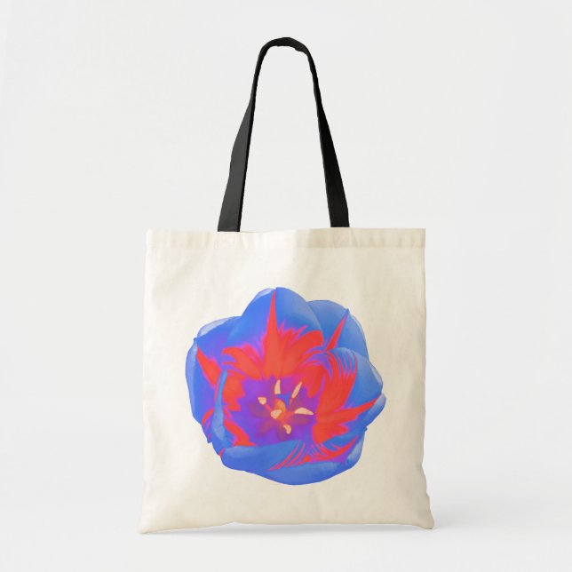 Bolsa Tote Saco de Tota do Orçamento de Tulipas Fluorescente (Frente)