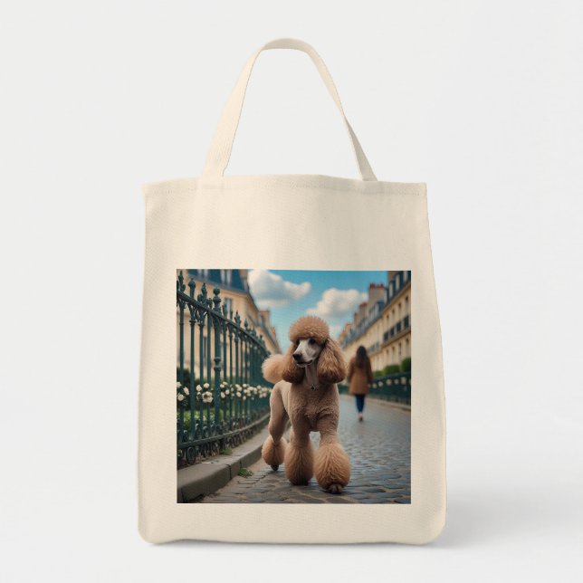 Bolsa Tote Saco de Tota Elegante de Poodle Standard (Frente)