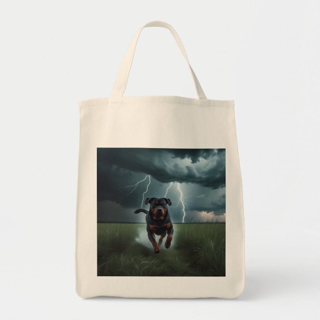 Bolsa Tote Saco de Tota Elegante Rottweiler (Frente)