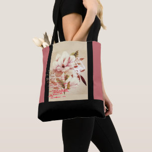 Bolsa Tote Saco de tota floral da Vintage