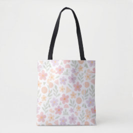 Bolsa Tote Saco de Tota Floral Pastel - Suave e Na moda diari