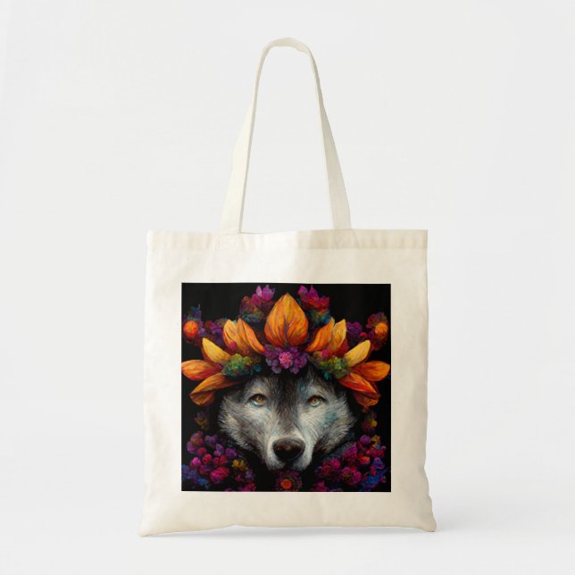 Bolsa Tote Saco de tota floral selvagem (Frente)