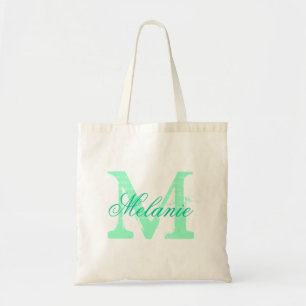 Bolsa Tote Saco de tota monograma de nome personalizado Min