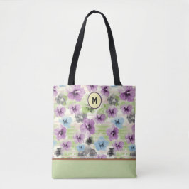 Bolsa Tote Saco de Tota Personalizada Floral Retro Estilizado