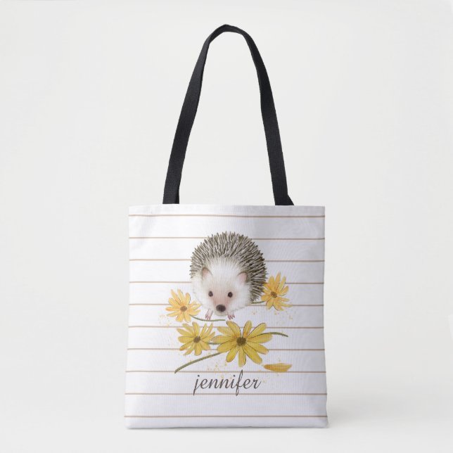 Bolsa Tote Saco de Tota Personalizado de Hedgehog (Frente)