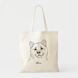 Bolsa Tote Saco de Tota Personalizável do Shiba Inu