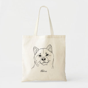 Bolsa Tote Saco de Tota Personalizável do Shiba Inu