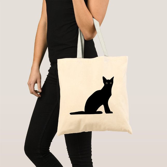 Bolsa Tote Saco de Tota Silhouette Cat (Criador carregado)