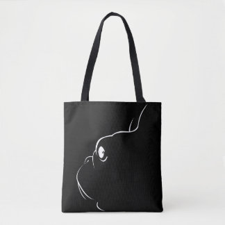 Bolsa Tote Saco de Tota Silhuette Francês (preto)