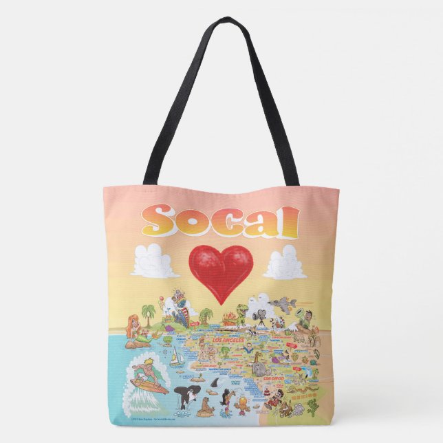 Bolsa Tote Saco de Tota Sunset SoCal (Verso)
