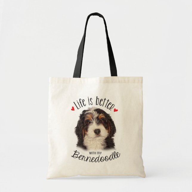Bolsa Tote Saco de Tote Bernedoodle (Frente)