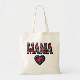 Bolsa Tote Saco de Tote Bordado de MAMA Floral
