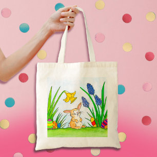 Bolsa Tote Saco de tote Bunny da Páscoa por Nicole Janes