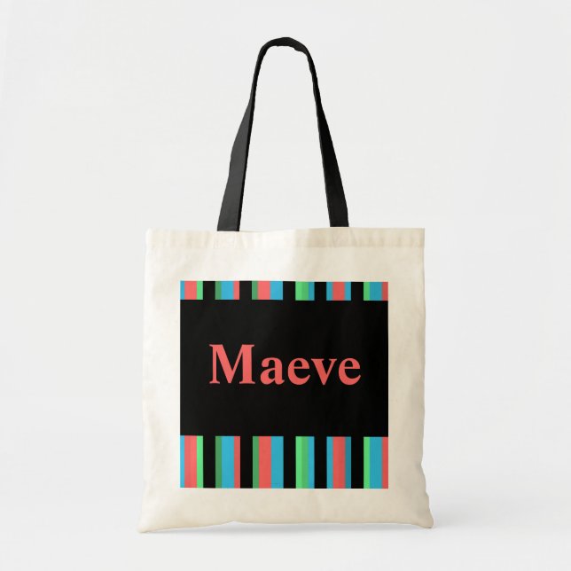 Bolsa Tote Saco de Tote com Faixa Bonito (Frente)