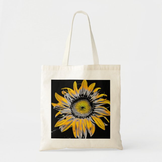 Bolsa Tote Saco de tote com foto de girassol (Frente)