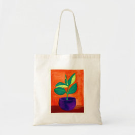 Bolsa Tote Saco de Tote com Ilustração de Planta Brilhante