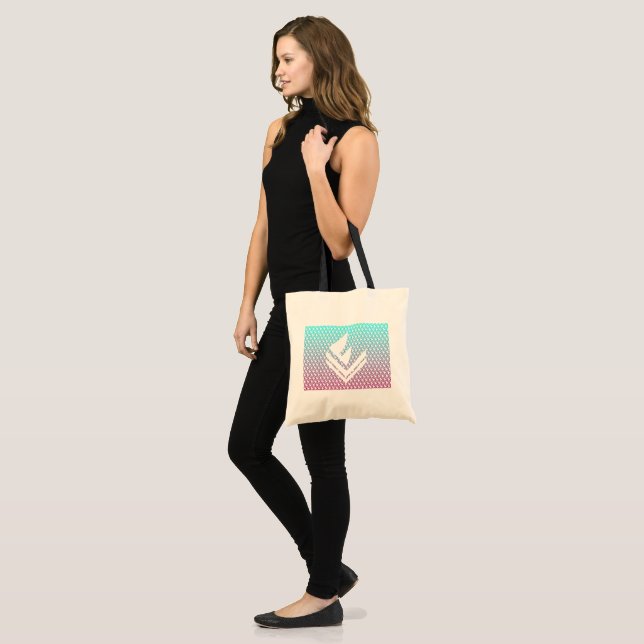 Bolsa Tote Saco de Tote com Padrão de Gradiente (Frente (modelo))