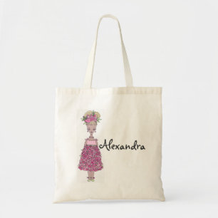Bolsa Tote Saco de Tote da Menina Flor - Personalizar Alexand
