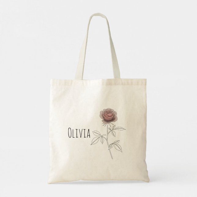 Bolsa Tote Saco de Tote das Flores Bonitas e Elegantes (Verso)